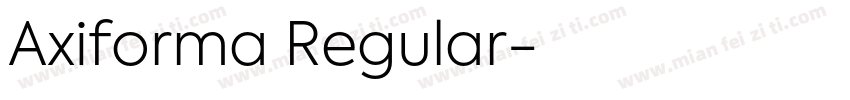 Axiforma Regular字体转换